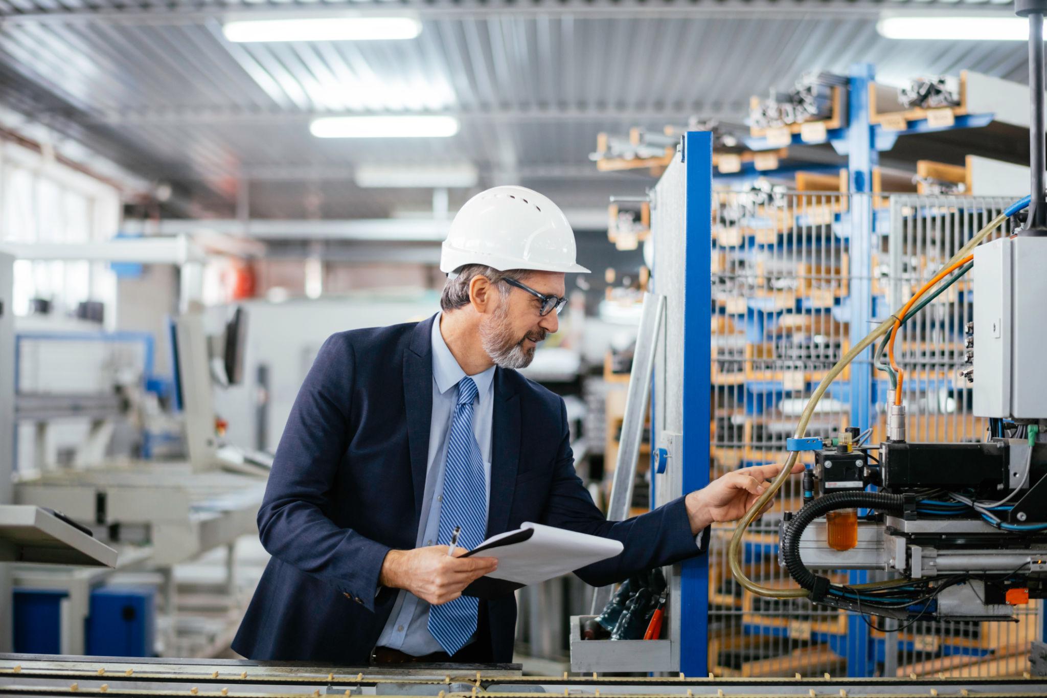 Independent ISO auditor reviewing a client's management system